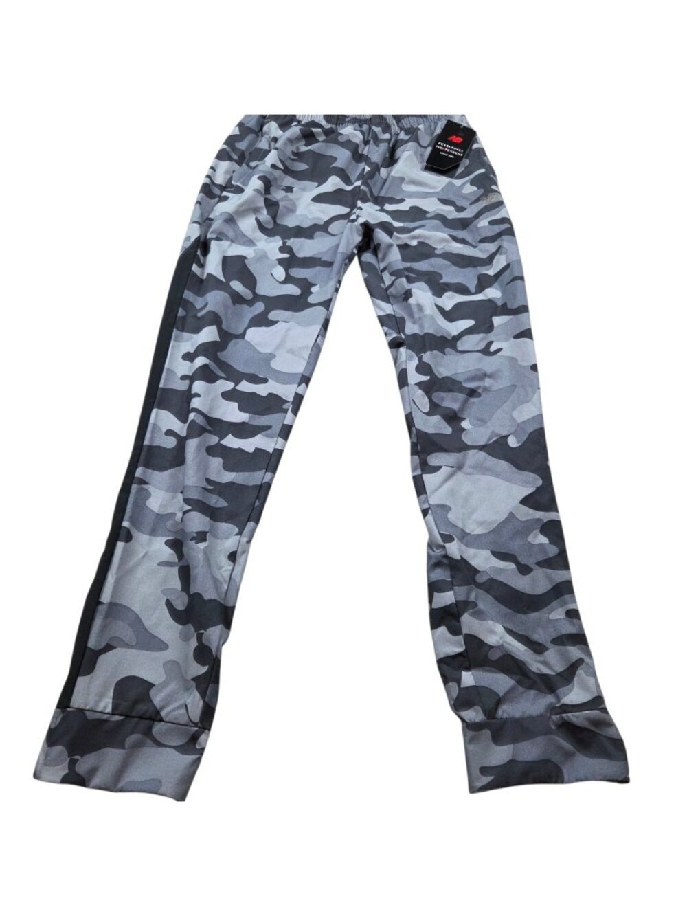 New Balance Joggers Mens Medium Gray Camo Running Tapered Polyester Tags